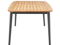 Charlie Alu Teak Dining Tisch 170 x 100 cm Alu anthracite
