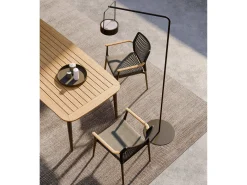 Charlie Alu Teak Dining Tisch 170 x 100 cm Alu anthracite