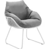 Chill Dining Sessel Alu white Polster Mumbai anthracite
