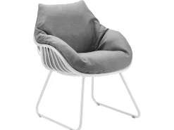 Chill Dining Sessel Alu white Polster Mumbai anthracite