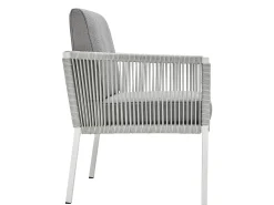 Club Dining-Sessel white inkl. Polster BOMBAY 626 anthracite