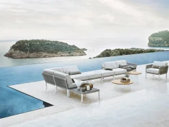 Club Lounge white Kaffeetisch Keramik 80x80cm