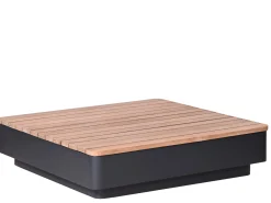 Copenhagen Lounge Tisch 90x90cm Alu-Teak