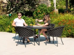 Cordial Luxe Dining Sessel dark-grey Kissen Grafito