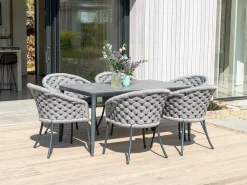 Cordial Luxe Dining Sessel light-grey Kissen Grafito