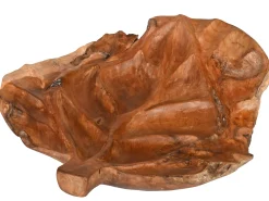 Deko-Schale Blattform Teak Wurzelholz 47x49x8cm