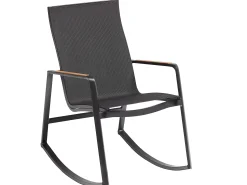 DIAMOND Schaukelstuhl Schaukelsessel Alu anthrazit charcoal Teak
