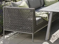 Dining Lounge Untergestell Sessel, Ecke, Mitte, Hocker, Beistelltisch Aluminium anthrazit
