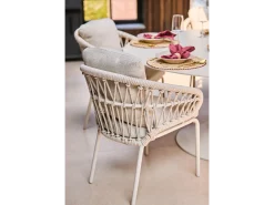 Dining Sessel Tosca Alu Rope Camel sand | natural mixed weave