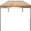 Dining Tisch Classic Edelstahl Teak 160 x 100 cm