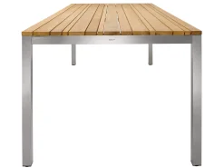 Dining Tisch Classic Edelstahl Teak 160 x 100 cm