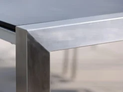 Doppel-Ausziehtisch Standard Edelstahl Silverstar 174-254x90cm