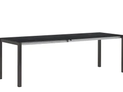 Doppel Ausziehtisch Verano 138/188/238x80cm HPL Edelstahl anthrazit