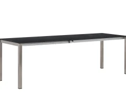 Doppel-Ausziehtisch Verano 138/188/238x80cm HPL Edelstahl gebürstet
