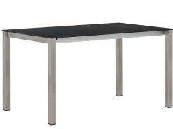 Doppel-Ausziehtisch Verano 138/188/238x80cm HPL Edelstahl gebürstet