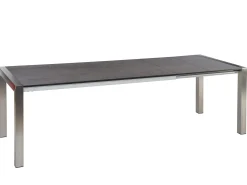 Doppel Ausziehtisch 174/254x90cm Edelstahl Smoky