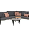 Ecklounge Set Alila links verlängert Alu Rope mit Teak anthrazit|Moon Dust
