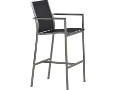 Edelstahl Barhocker Palladium silvergrey