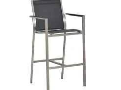Edelstahl Barhocker Palladium silvergrey