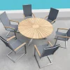 Edelstahl Freischwinger Rhodium Teak dark-smoke