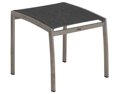 Edelstahl Fußhocker Rhodium dark-smoke