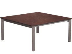 Edelstahl Loungetisch Willington 80x80cm HPL ceramic rusty
