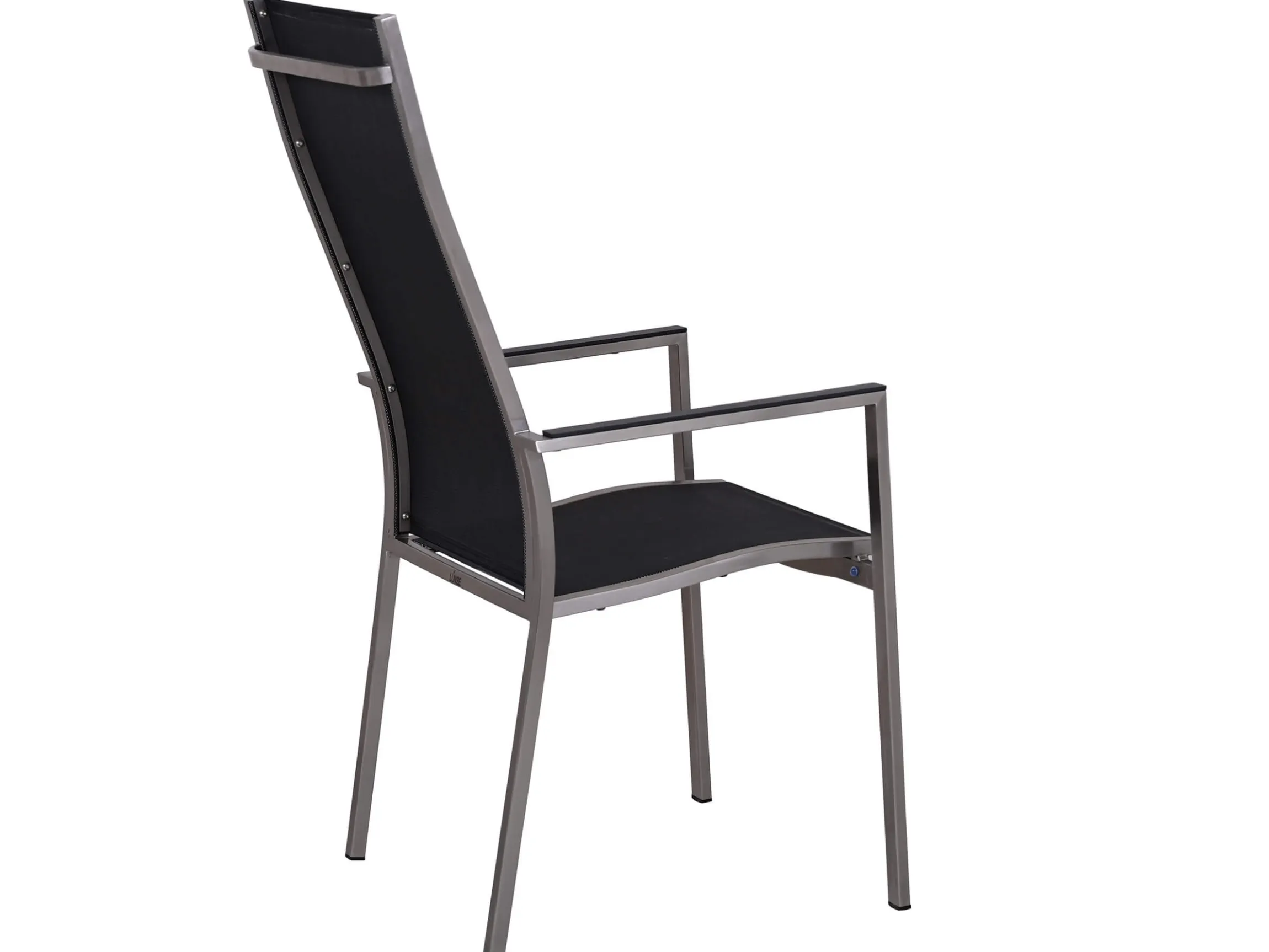 Edelstahl Stapelsessel Palladium Highback silvergrey