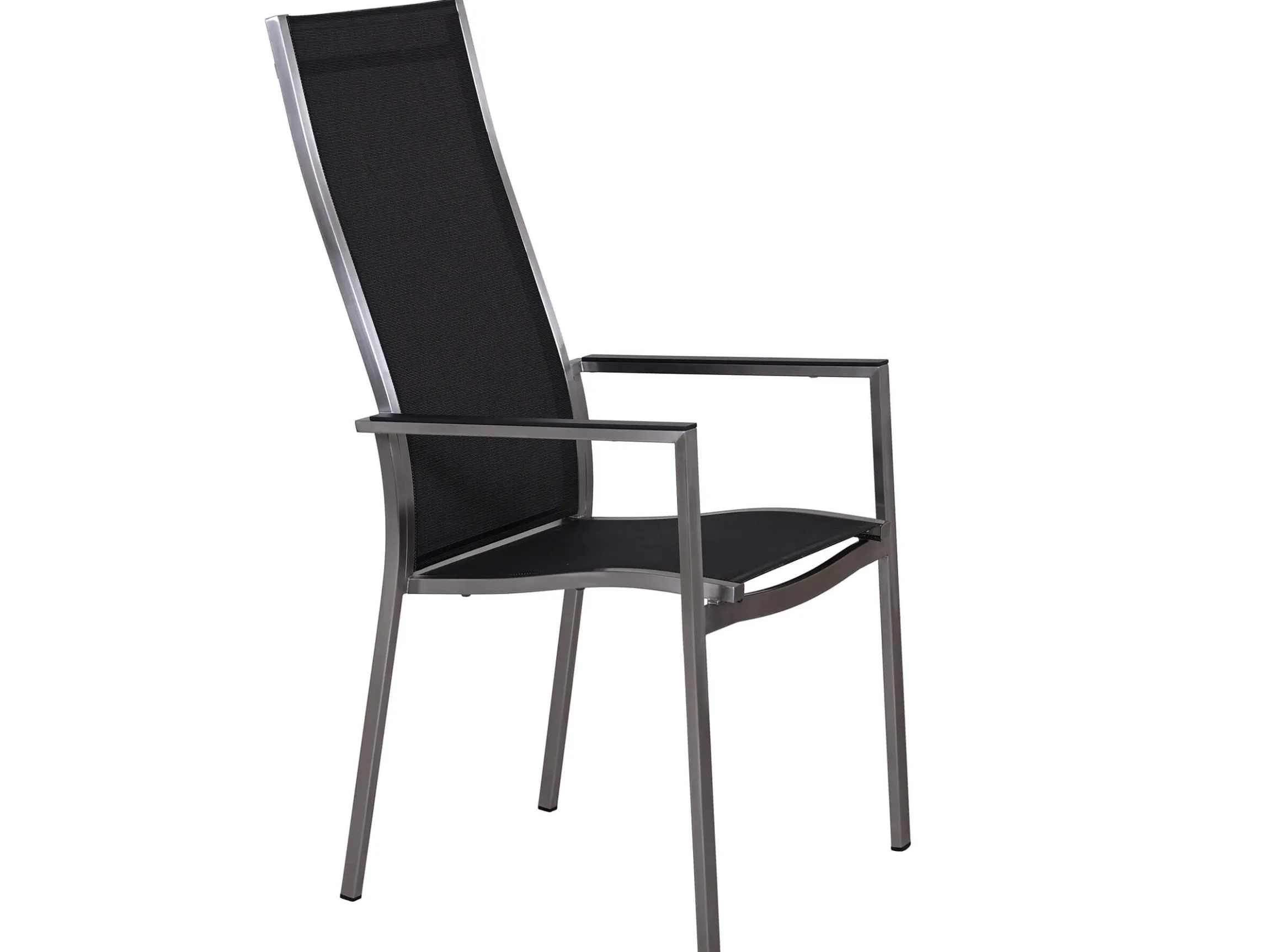 Edelstahl Stapelsessel Palladium Highback silvergrey