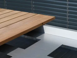 Edelstahl Teakholz Ausziehtisch Livigno 160/220/280x100cm