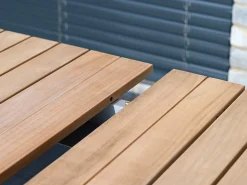 Edelstahl Teakholz Ausziehtisch Livigno 160/220/280x100cm