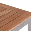 Edelstahl Teakholz Gartentisch Serie Livigno
