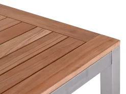 Edelstahl Teakholz Gartentisch Serie Livigno