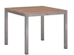 Edelstahl Teakholz Gartentisch Serie Livigno