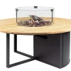 Feuertisch Cosiloft Round 120 black mit Glasrahmen