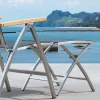Fußhocker Edelstahl Palladium silvergrey