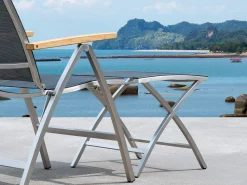 Fußhocker Edelstahl Palladium silvergrey