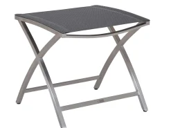 Fußhocker Edelstahl Palladium silvergrey