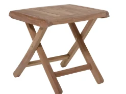 Gartenhocker Holz Teak Silfia 42x40cm