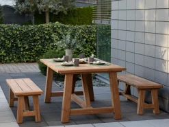 Gartenmöbel Set Woodie Biergarten Teakholz 3-teilig