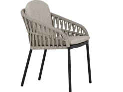 Gartensessel Dining-Sessel Luzern Alu anthrazit Rope cream