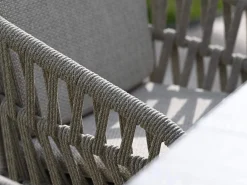 Gartensessel Dining-Sessel Luzern Alu anthrazit Rope cream