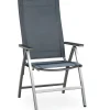 Gartenstuhl Edelstahl Klapp Hochlehner Palladium silvergrey