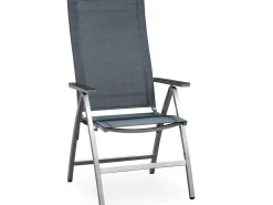 Gartenstuhl Edelstahl Klapp Hochlehner Palladium silvergrey