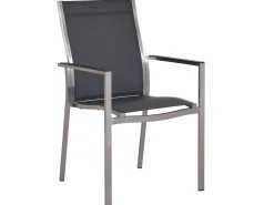 Gartenstuhl Edelstahl Stapelsessel Palladium silvergrey