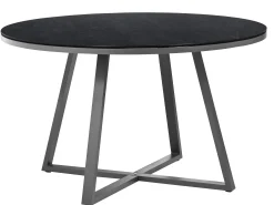 Gartentisch Delta Ø125cm Aluminium graphit HPL