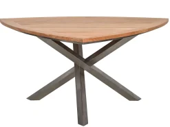 Gartentisch dreieckig Edelstahl-Teak 160x160x160cm