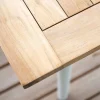 Gartentisch Interno Rundrohr Alu greige Teakholz 220x100cm