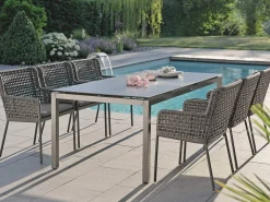 Greta Diningsessel Alu Synthetikfaser anthrazit|platin