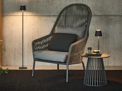 Grid Lounge- und Beistelltisch Alu anthracite HPL