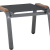 Hocker Bayern Teak silber-darkgrey